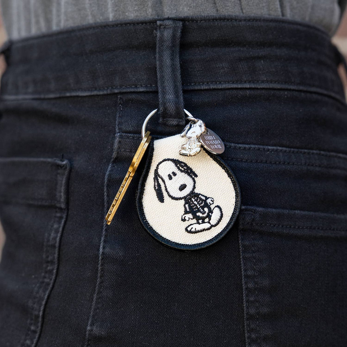 Snoopy Skeleton Patch Keychain