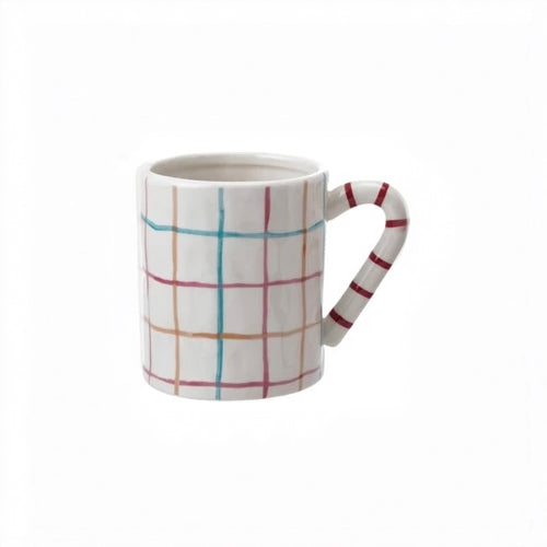 Stoneware Mug with Candy Cane Handle image 4