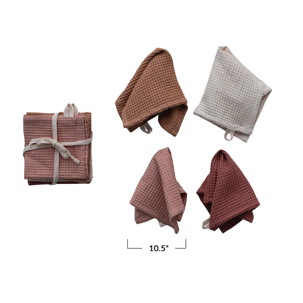 Linen & Cotton Waffle Dish Cloths - Set of 4 image 3