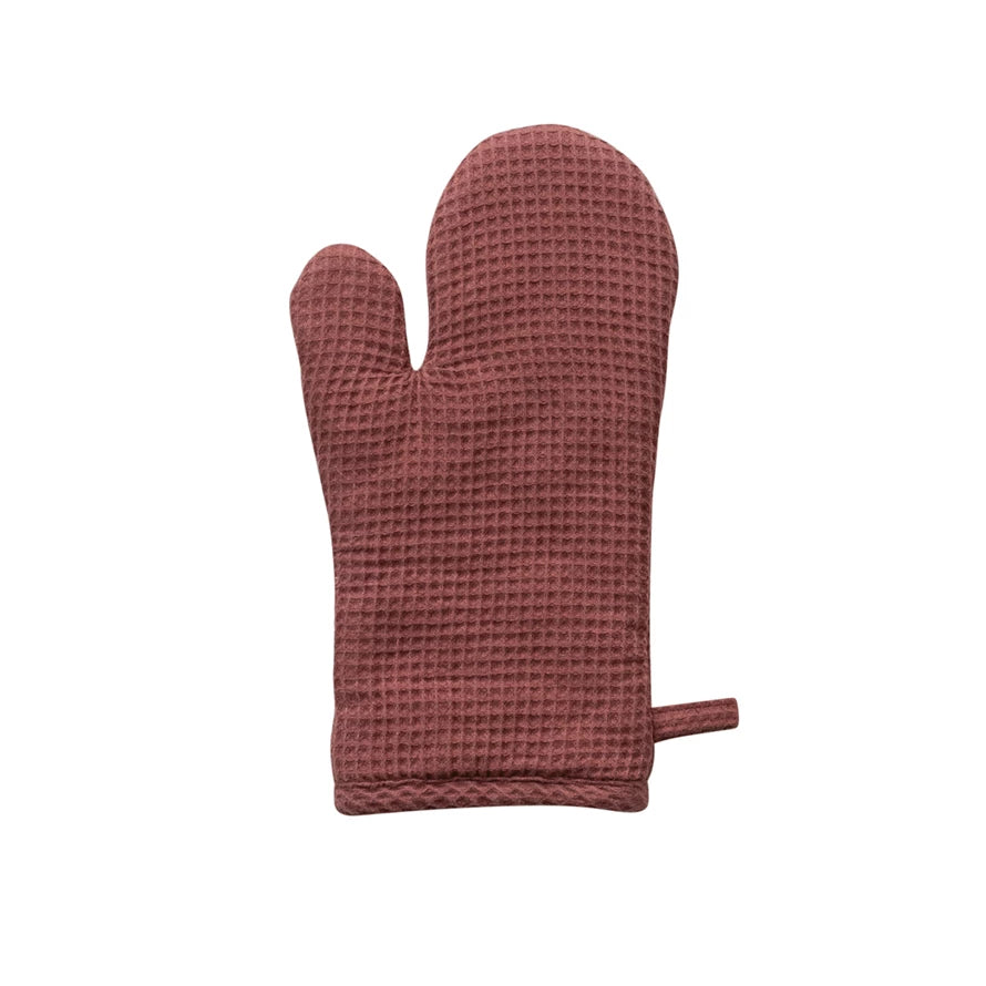 Linen & Cotton Waffle Hot Mitt image 4