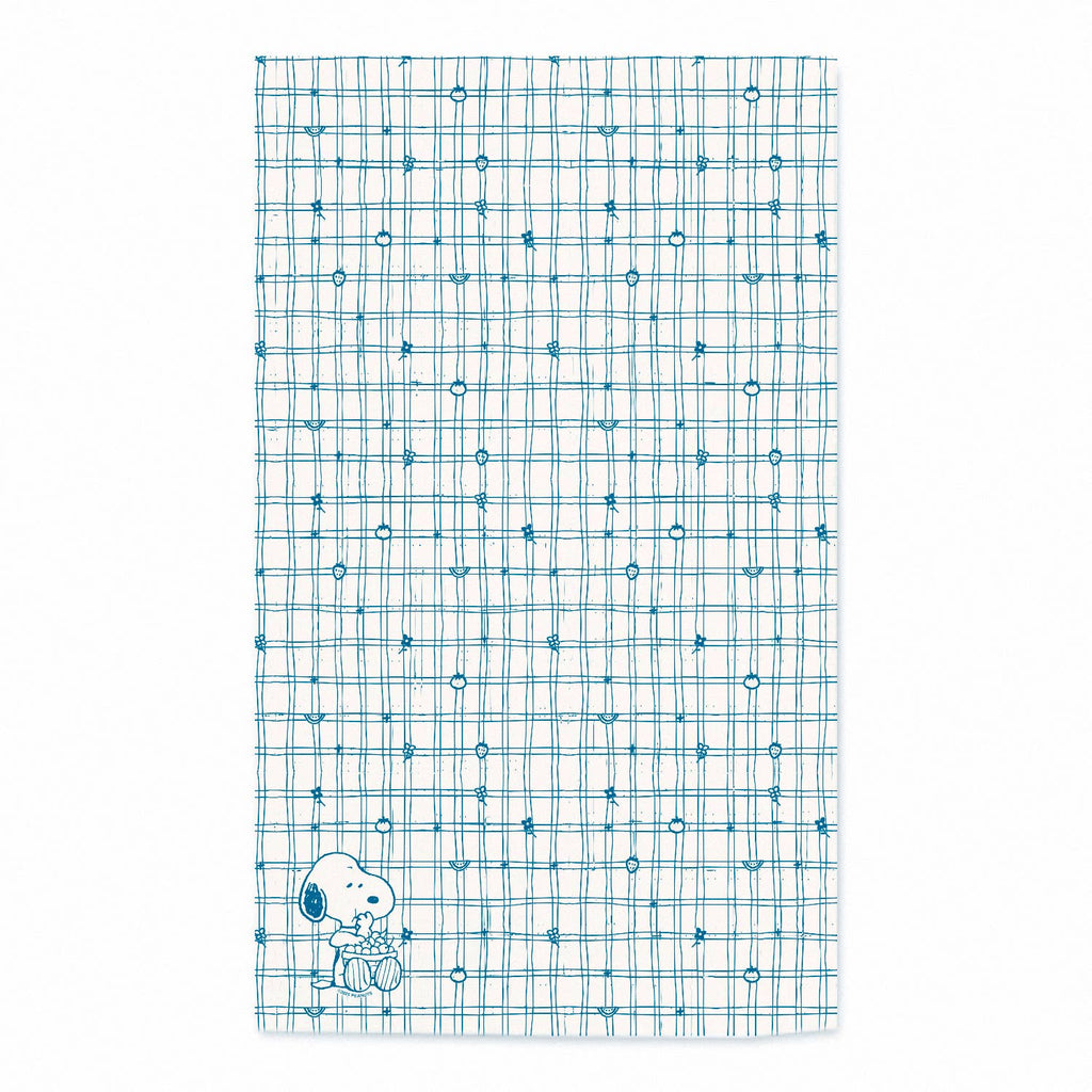 Snoopy Cherry Basket Tea Towel - Blue