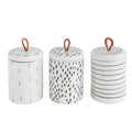 Container w/ Lid & Leather Pull image 0