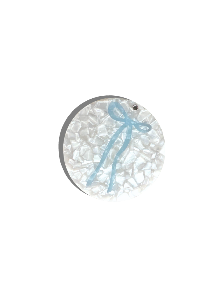 Blue Bow Compact Mirror