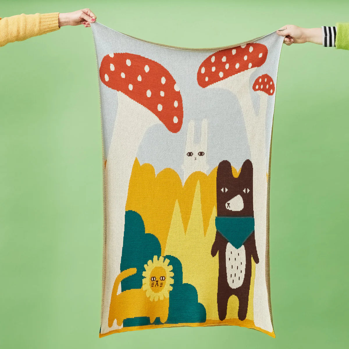Trees and Creatures Cotton Mini Blanket image 1