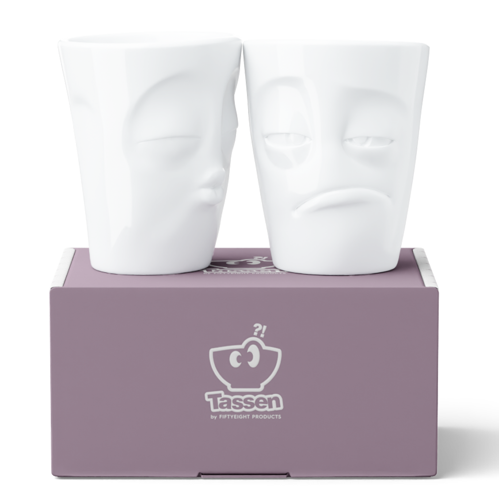 Coffee Mug Set No. 4 - Kissing & Snoozy