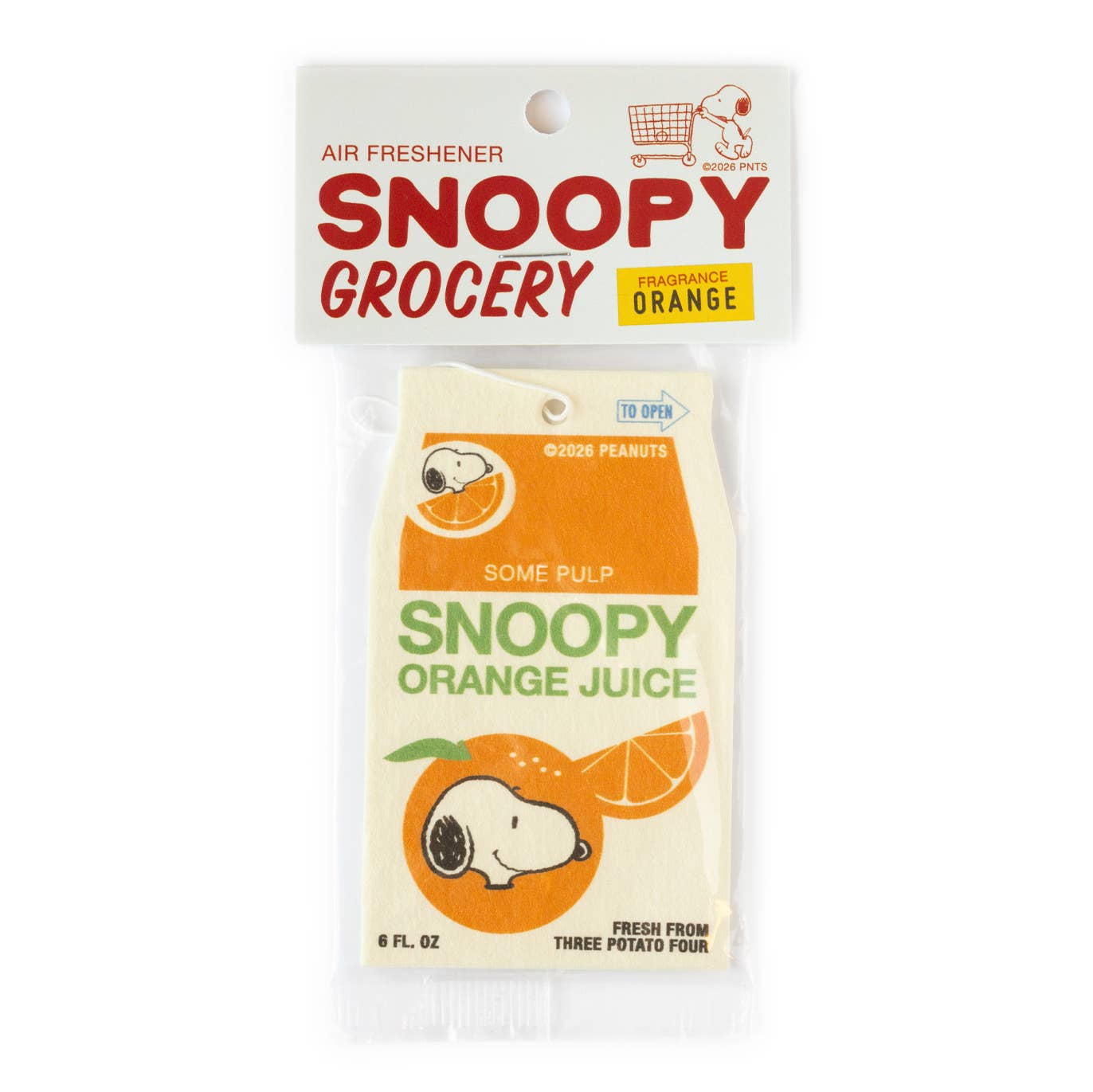 Snoopy Orange Juice Air Freshener
