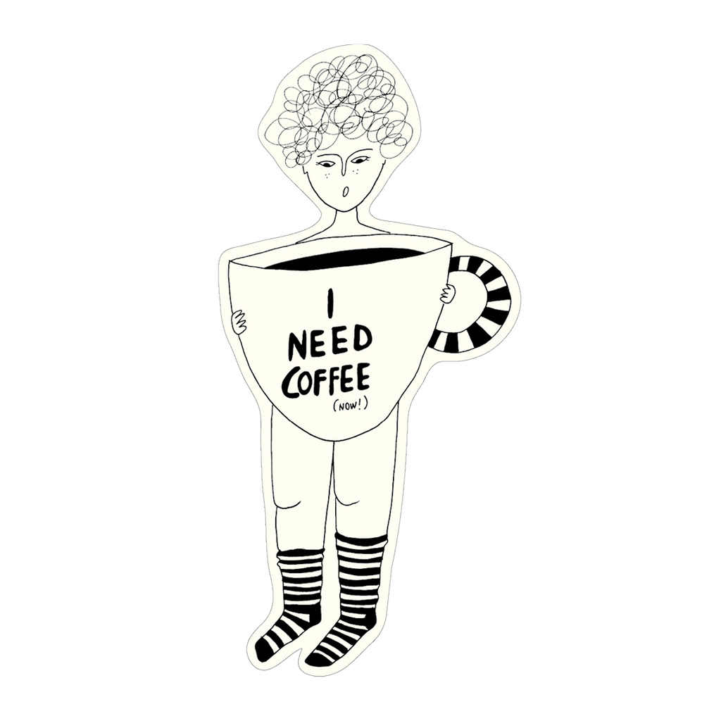 Vinyl Sticker - Coffee Now