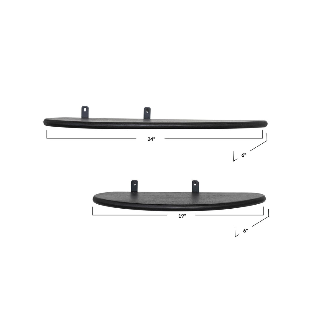 Organic Floating Wall Shelves - Set of 2 image 4
