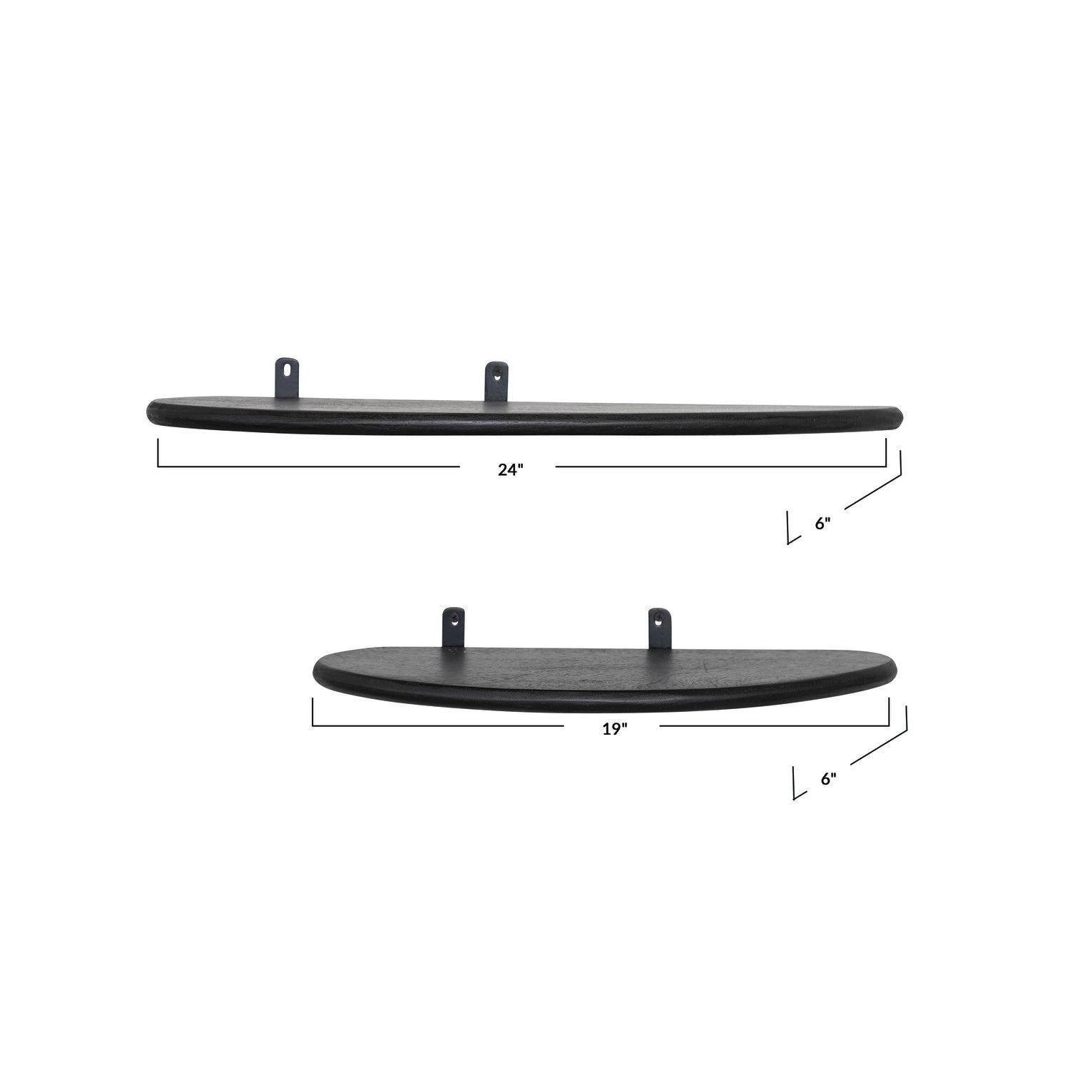 Organic Floating Wall Shelves - Set of 2 image 4