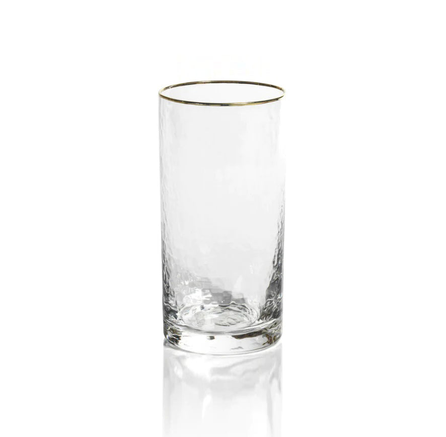 Negroni Highball Glass w/ Gold Rim image 0