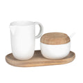 Bonjour Cream & Sugar Service w/ Acacia Tray image 0