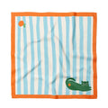 Green Cat Stripes Cotton Bandana