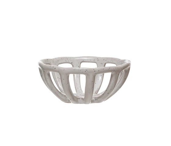 Handmade Stoneware Basket Bowl image 3