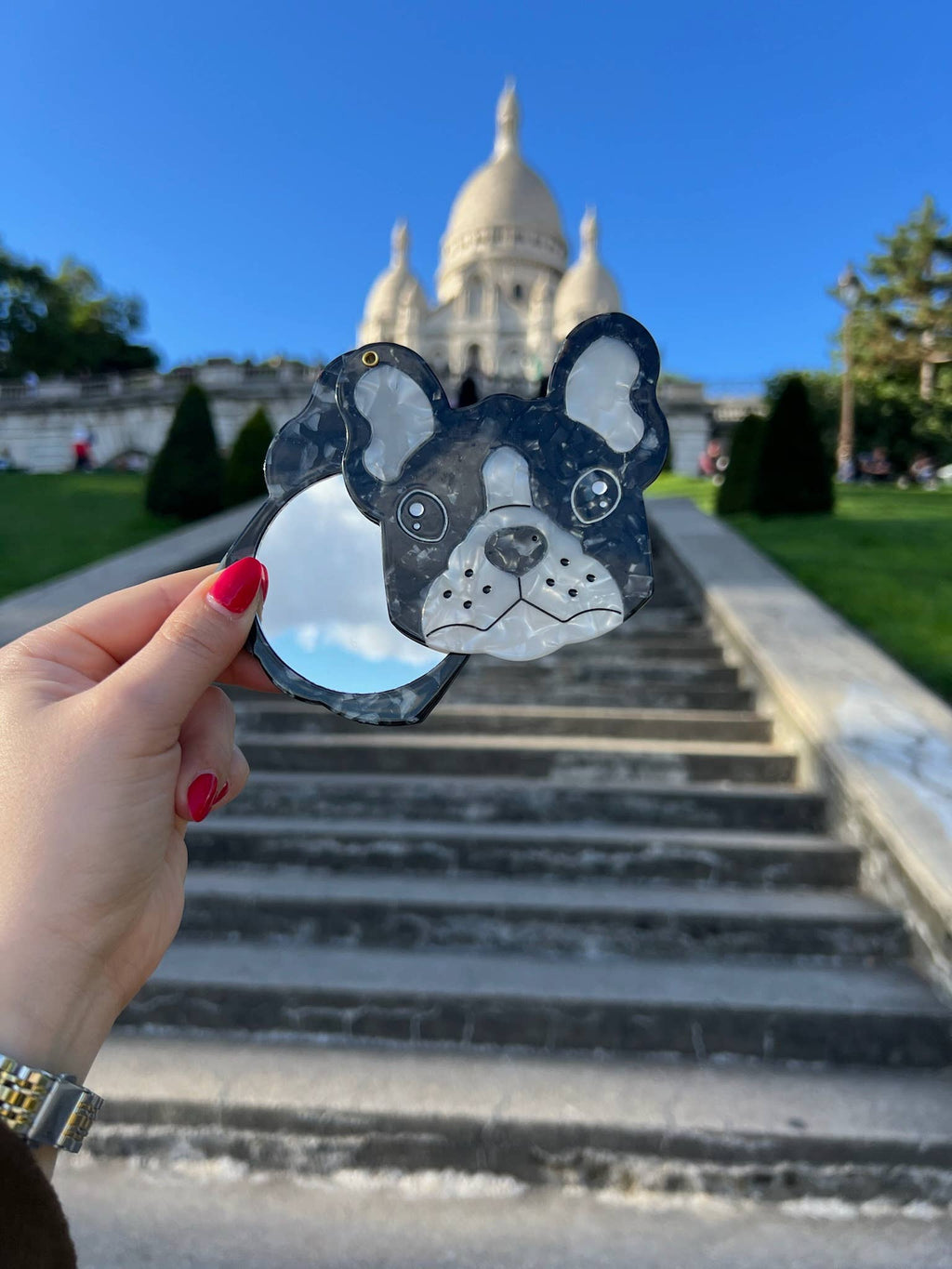 Frenchie Dog Compact Mirror