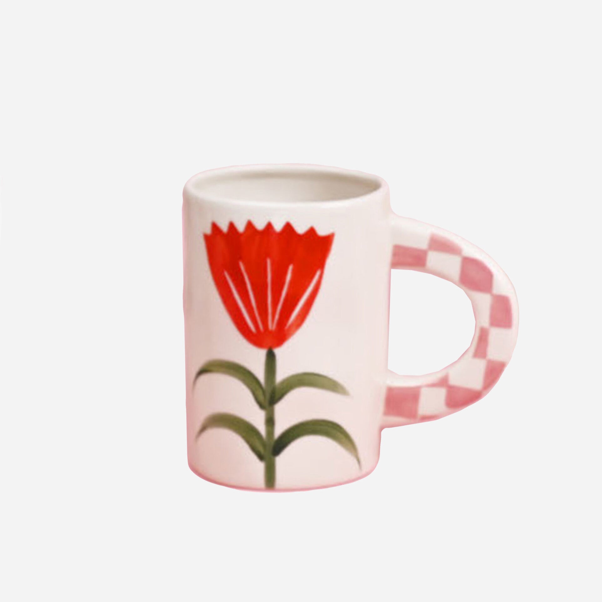 Red Flower Ceramic Mug image 0