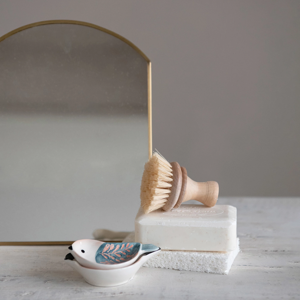 Metal Framed Standing Mirror - Brass image 2