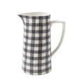 Stoneware Pitcher Black Gingham image 0