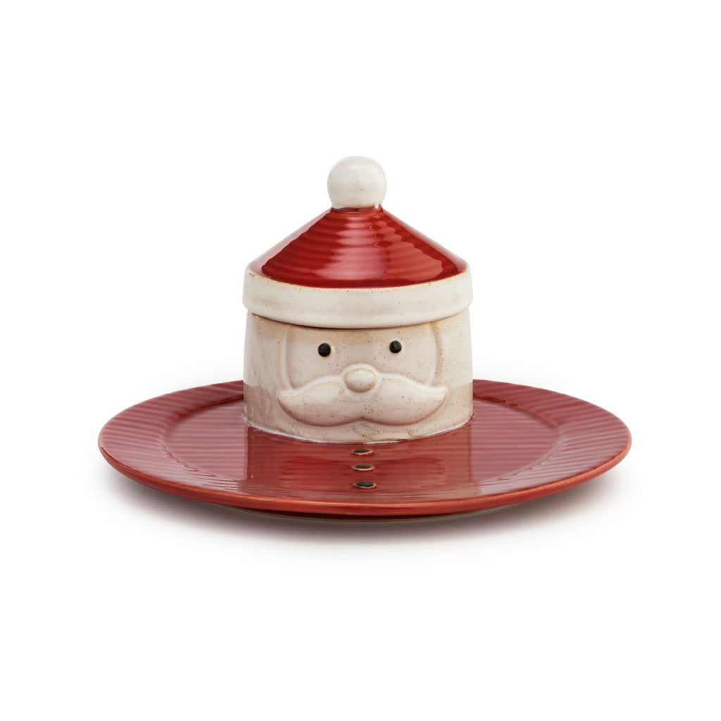 Snow Day Santa Soup & Sandwich Plate w/ Lid image 1