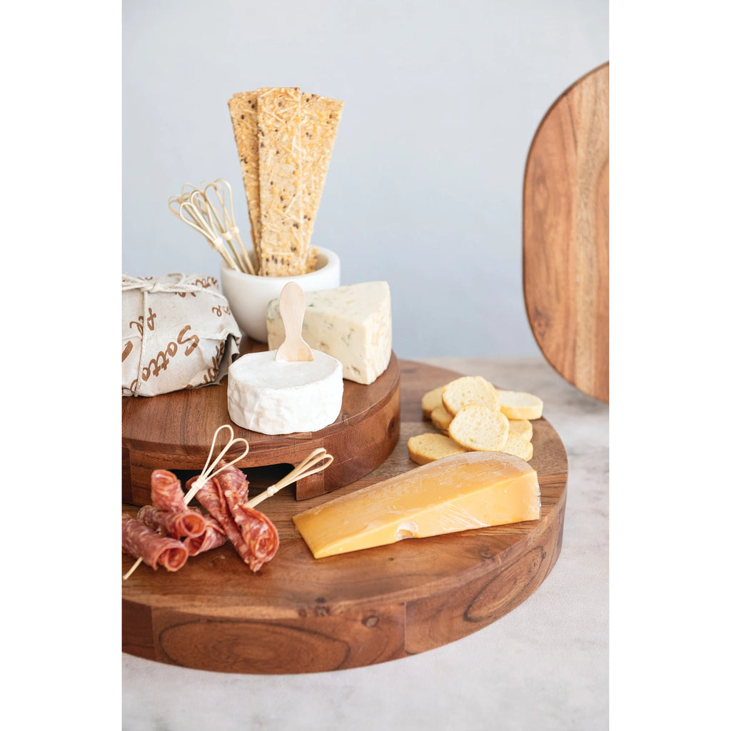 Acacia Wood Round Pedestal image 0