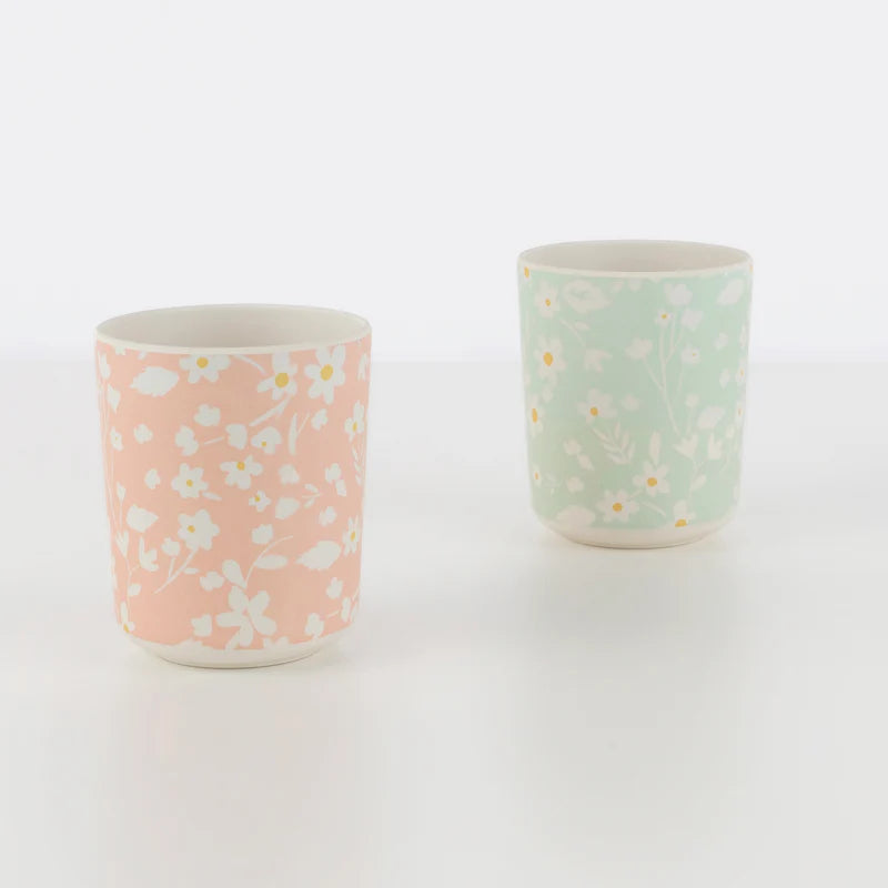Floral Bamboo Cups image 1