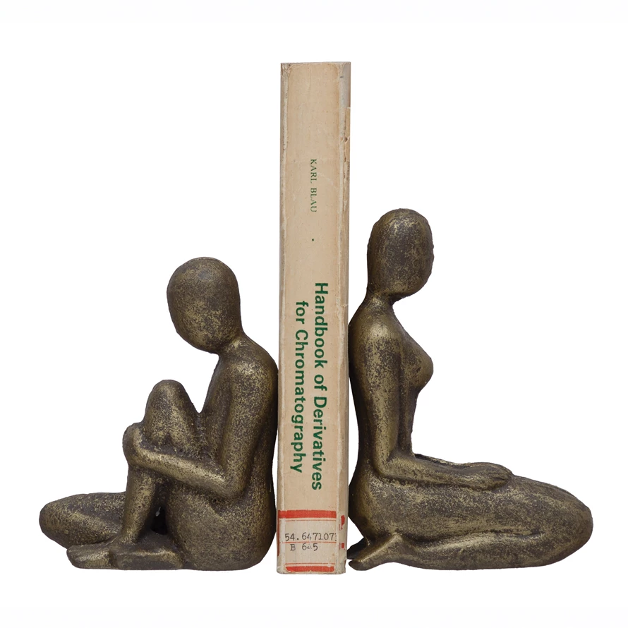 Cast Iron Sitting Women Bookends - Set of 2 image 0