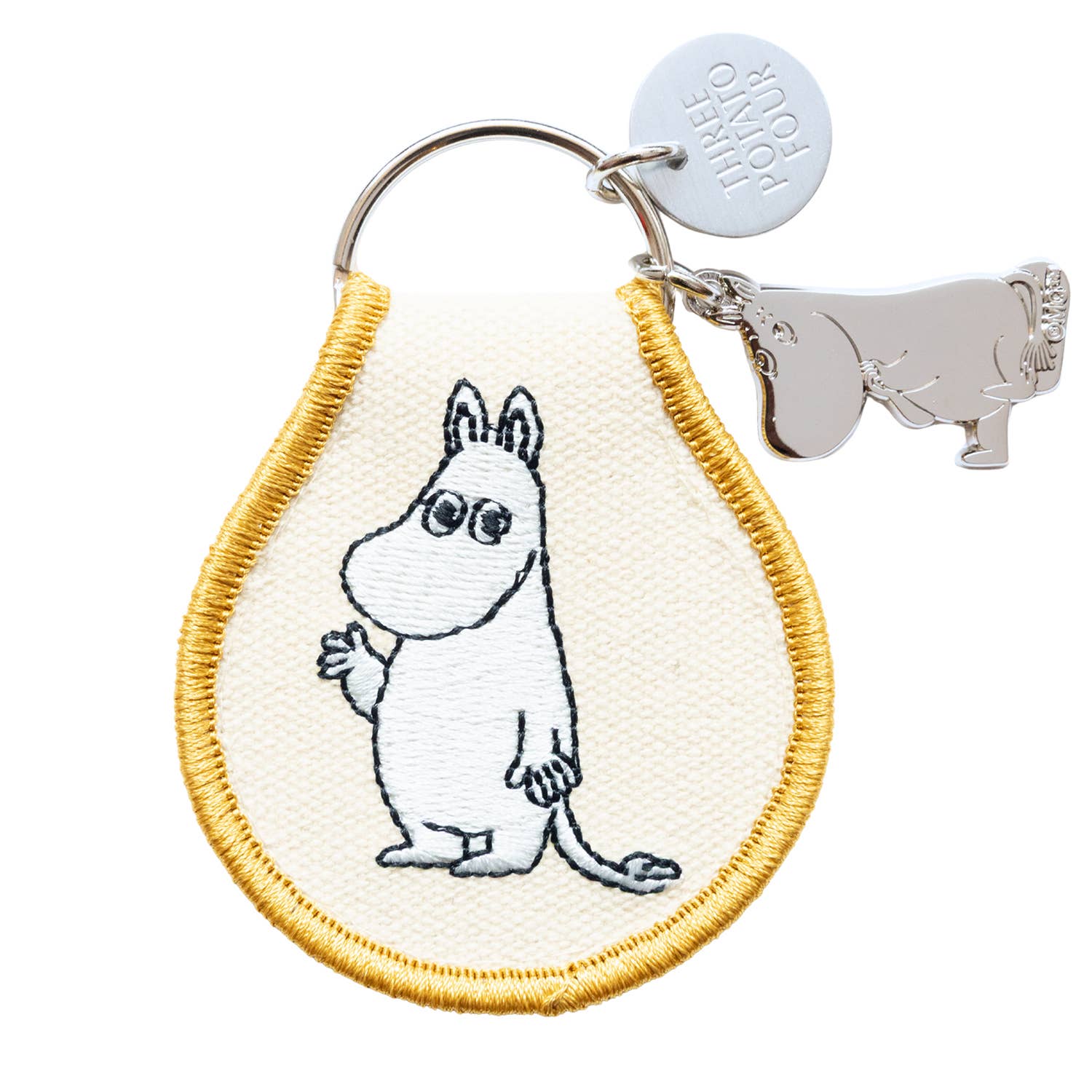 Moomintroll Wave Patch Keychain + Charm