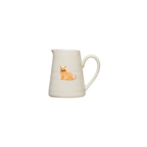 Hand-Painted Cat/Dog Stoneware Creamer image 5