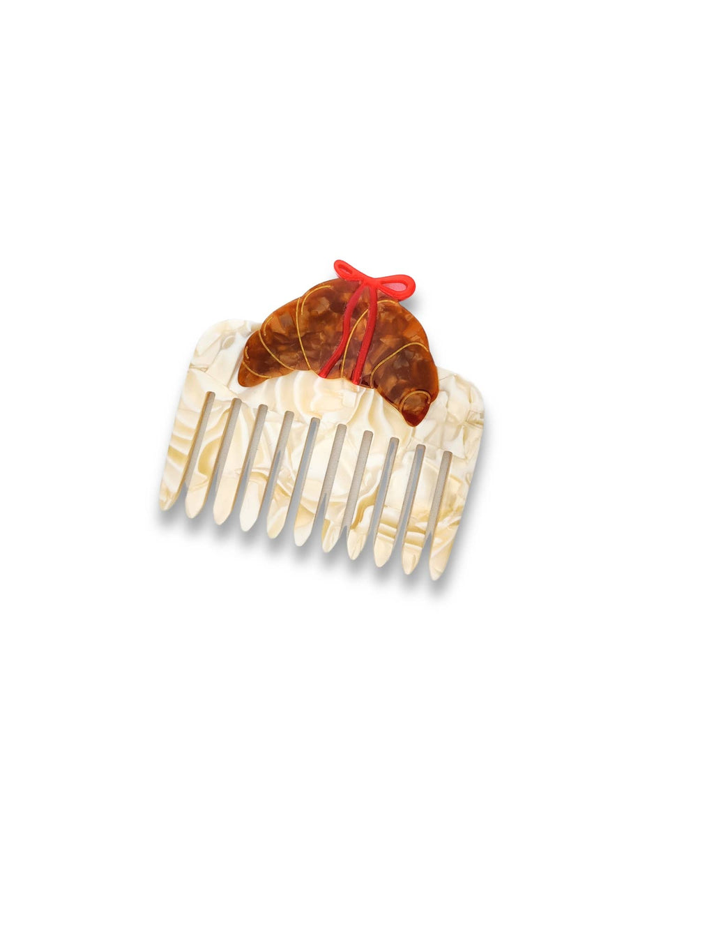 Croissant Bow Pocket Hair Comb