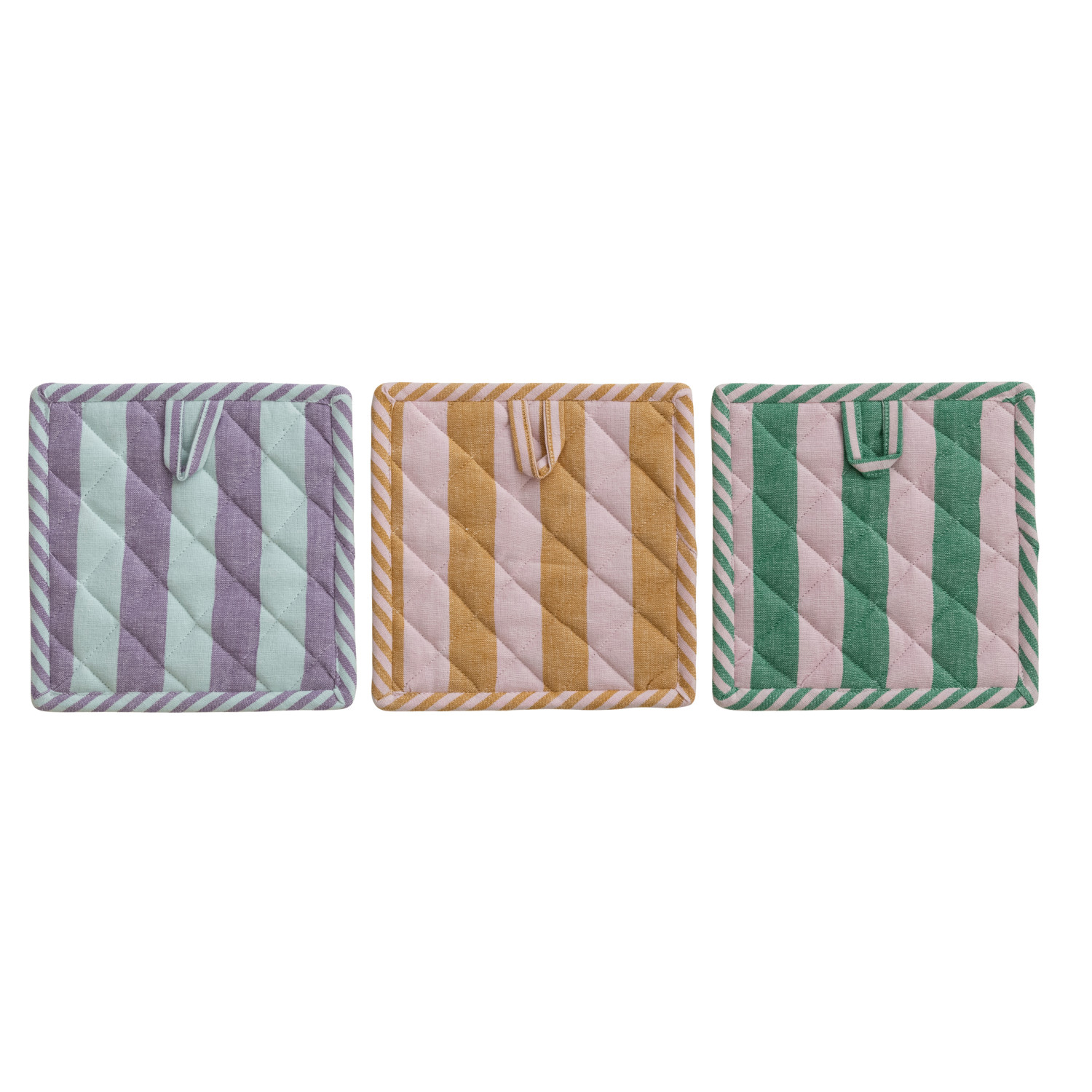 Woven Cotton Striped Pot Holder image 1