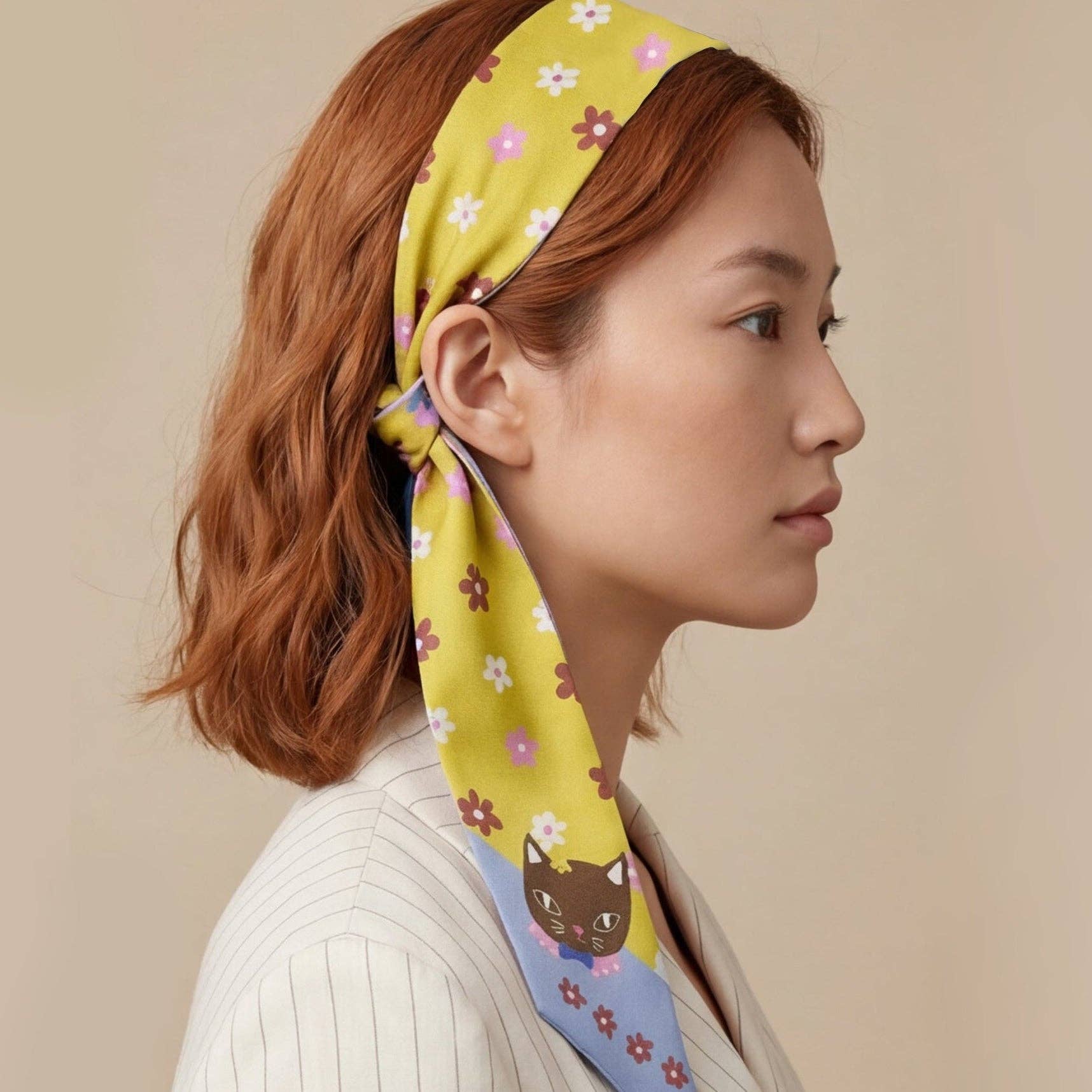 Chat Au Chocolat Twilly Ribbon Scarf