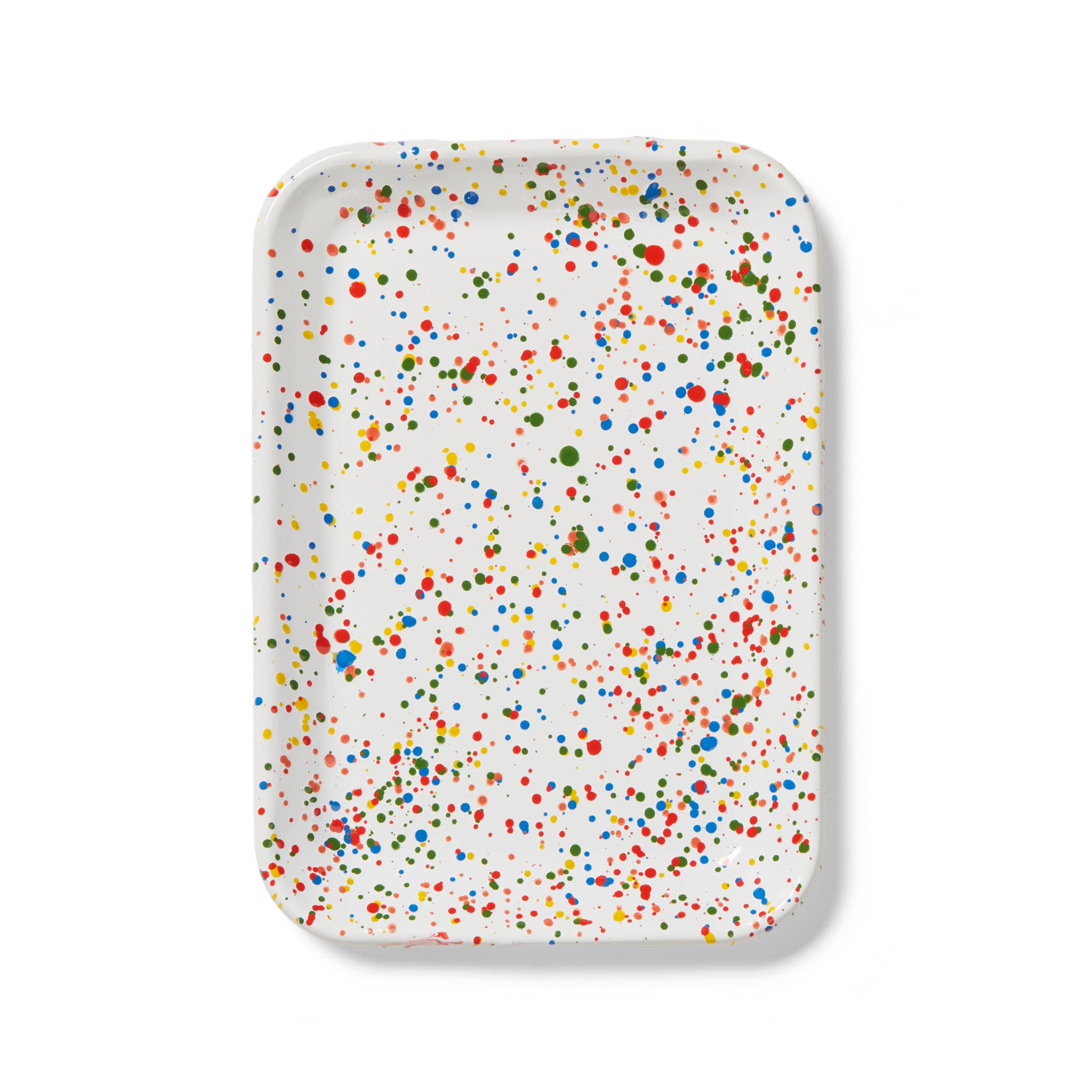 Rainbow Falls Rectangle Tray - White
