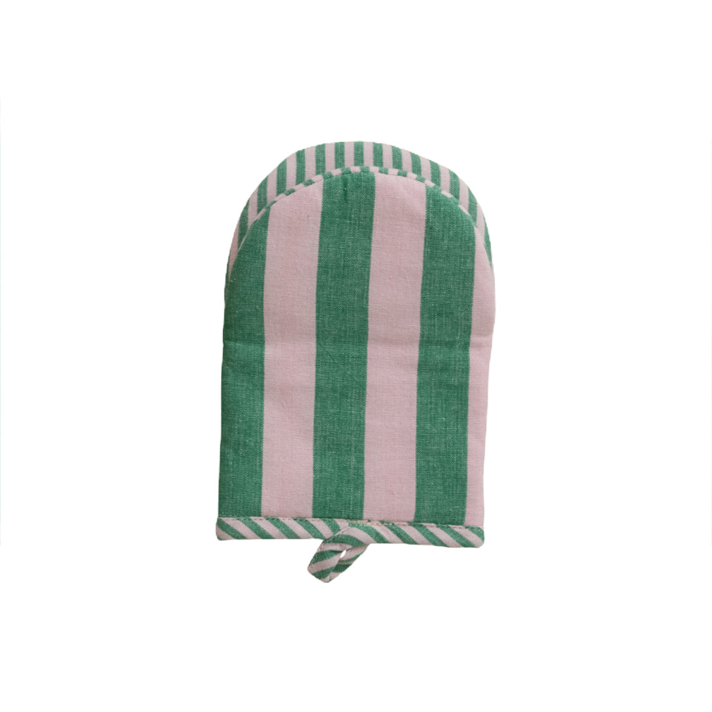 Woven Cotton Striped Oven Mitt image 5