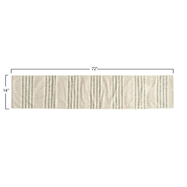 Woven Cotton Stripe Table Runner image 2