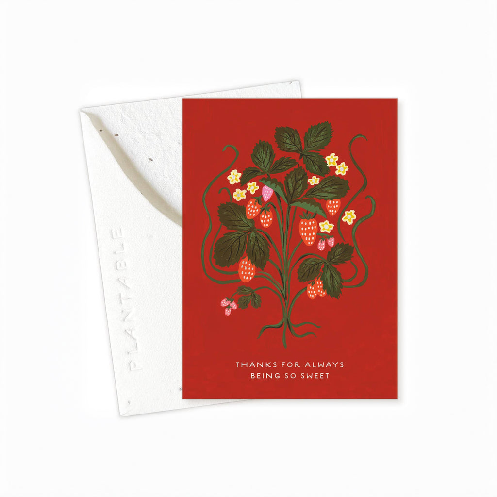 Sweet Strawberry - Thank You Card (Mini) image 0