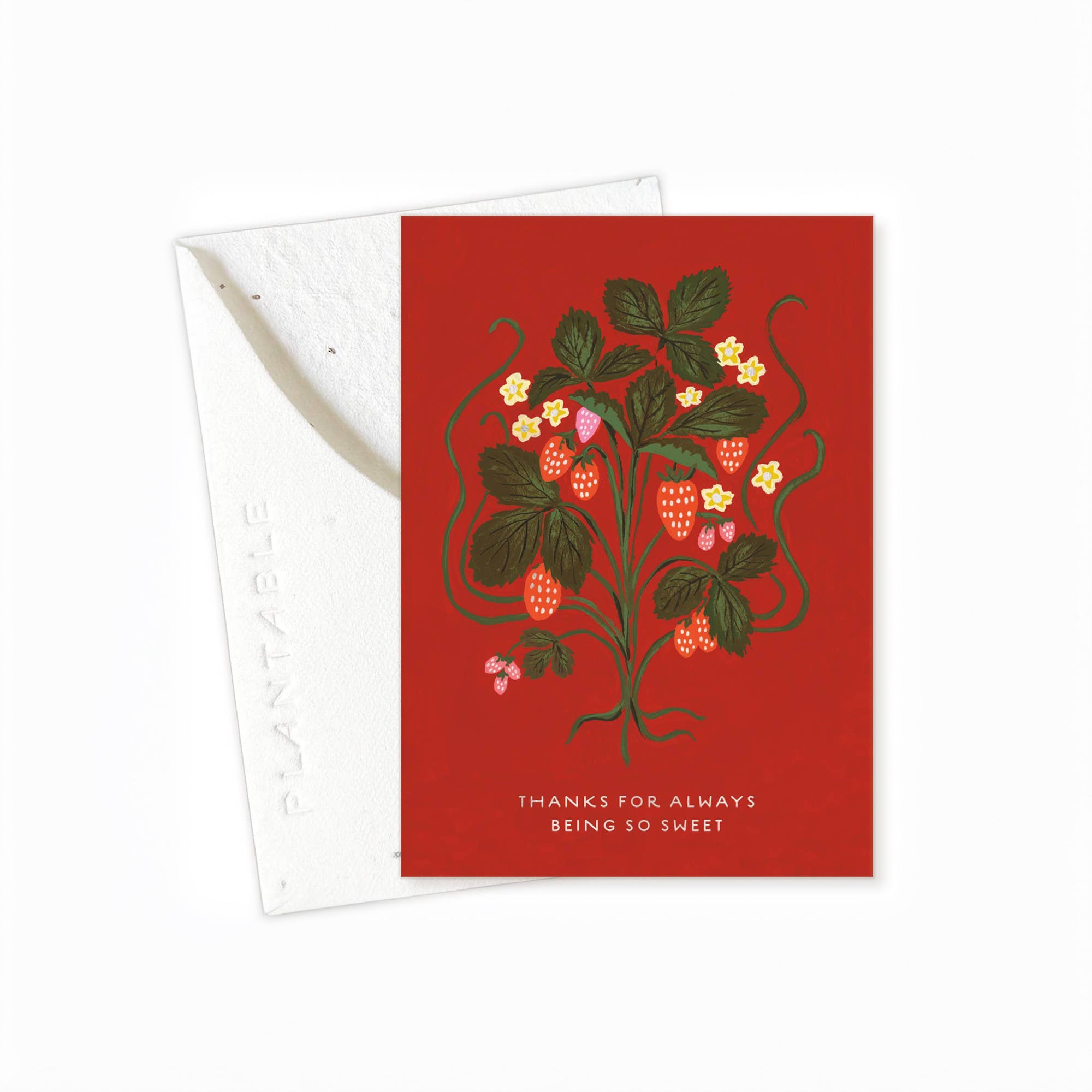 Sweet Strawberry - Thank You Card (Mini) image 0