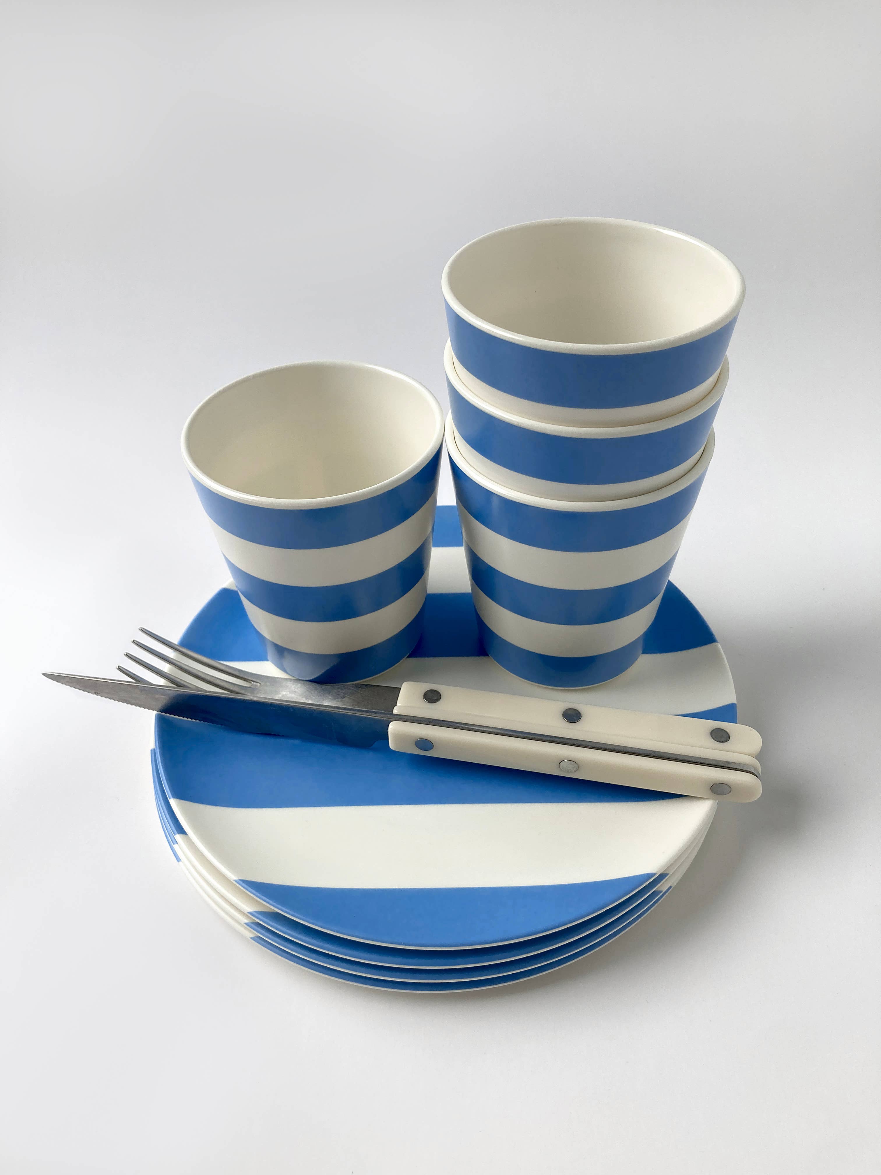 Naples Blue Stripe Side Plate