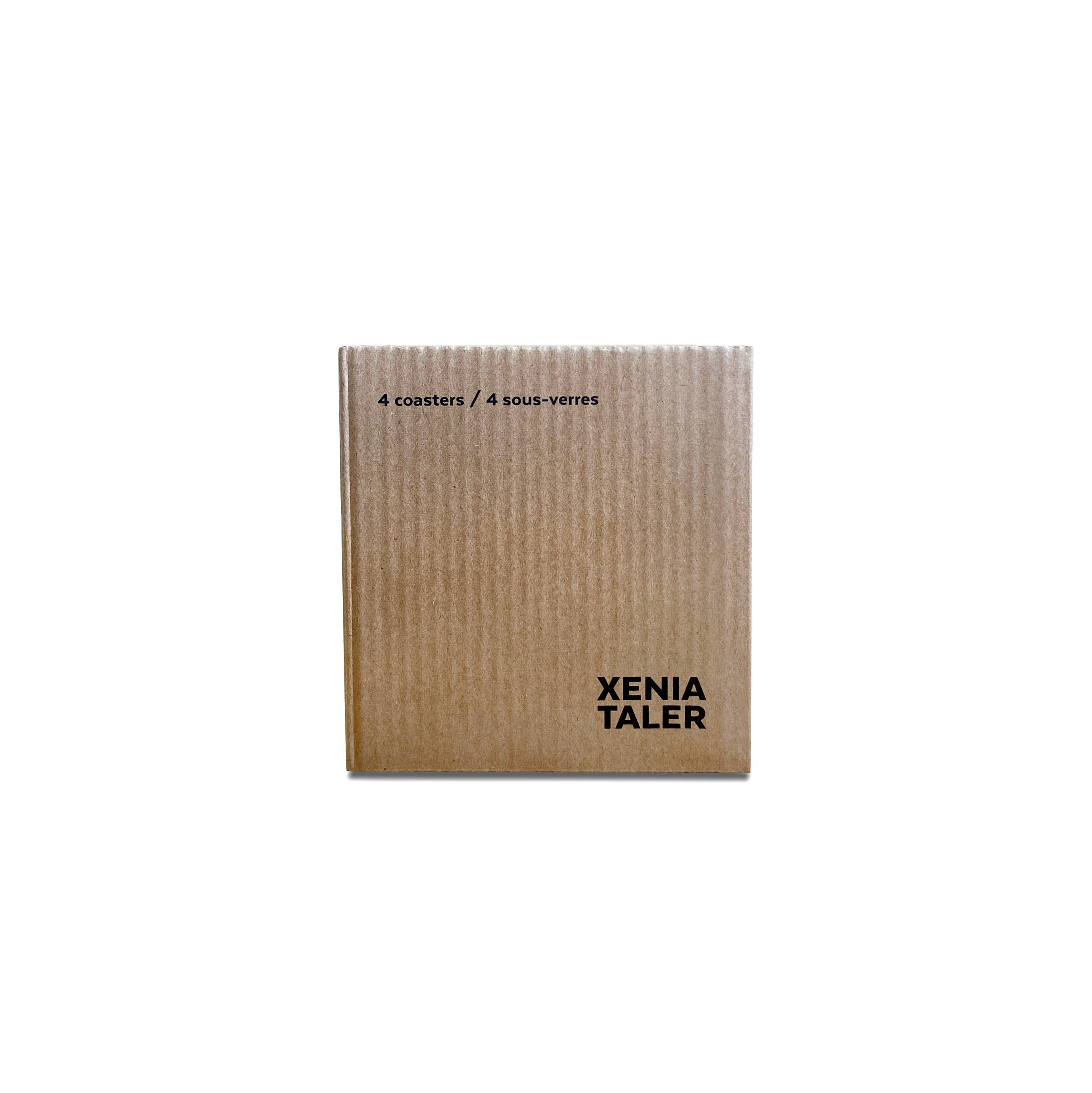 Bamboo Gingham Coaster - Set of 4