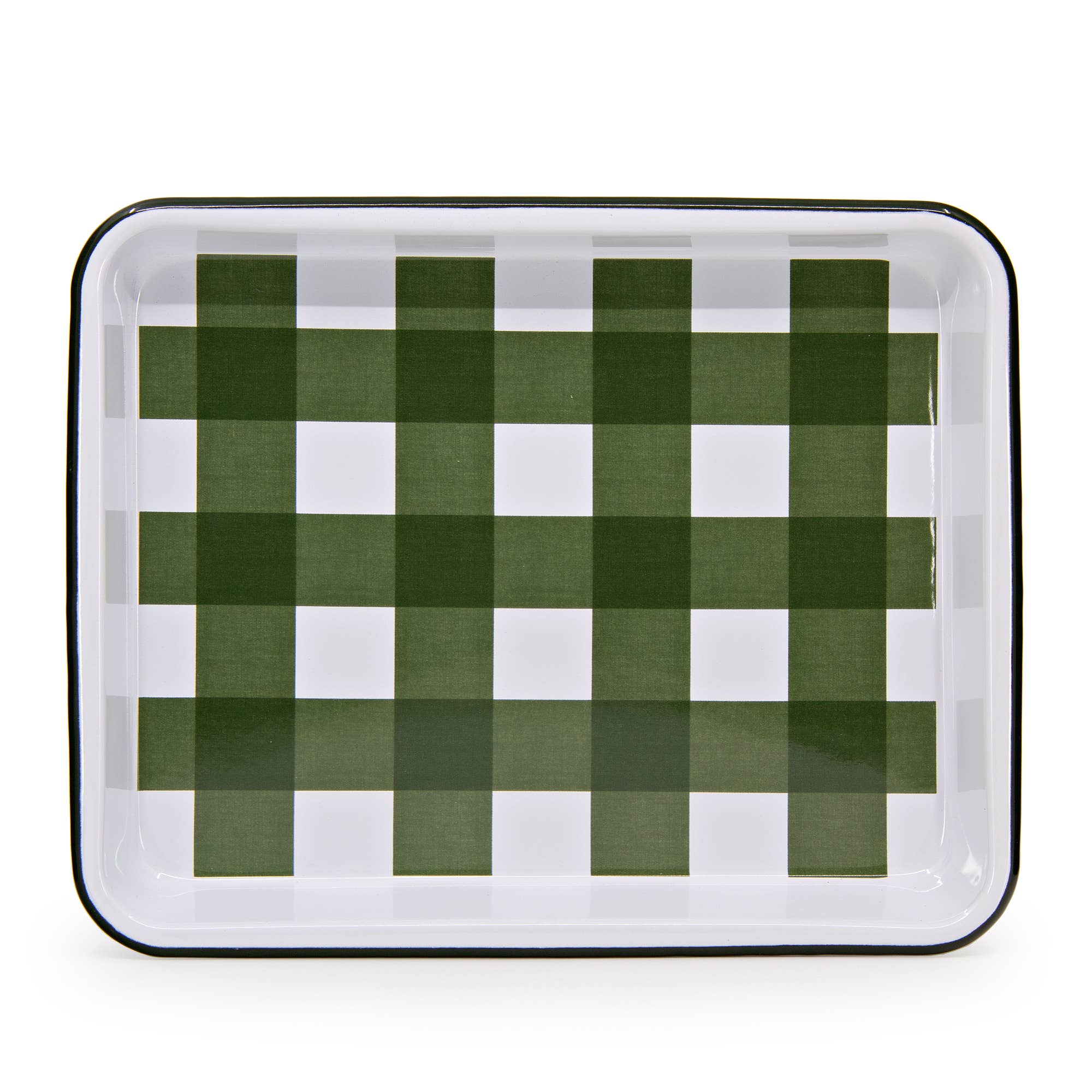 Max Humphrey x CCH Gingham Rectangle Tray - Forest Green