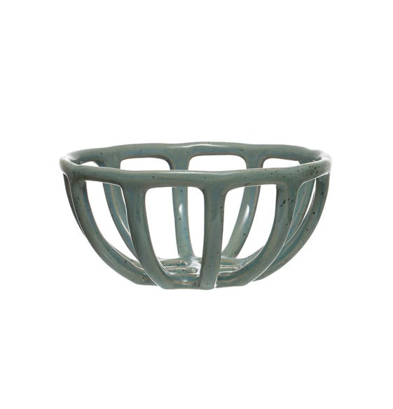 Handmade Stoneware Basket Bowl image 2