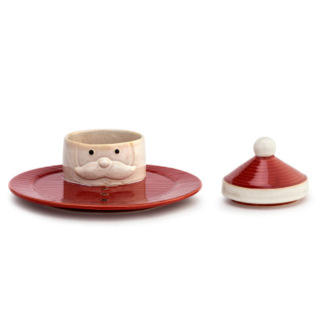 Snow Day Santa Soup & Sandwich Plate w/ Lid image 0