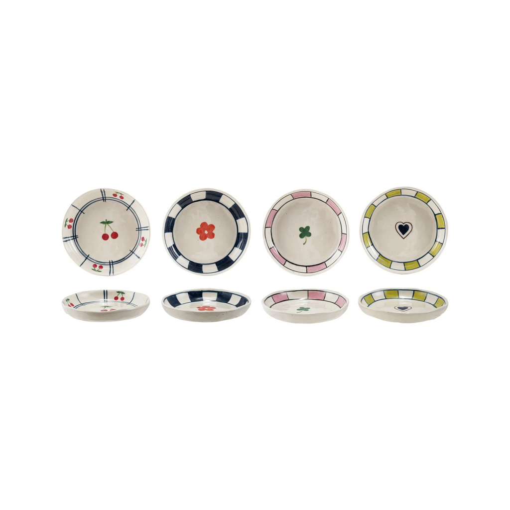 Hand-Painted Stoneware Dish with Pattern image 0