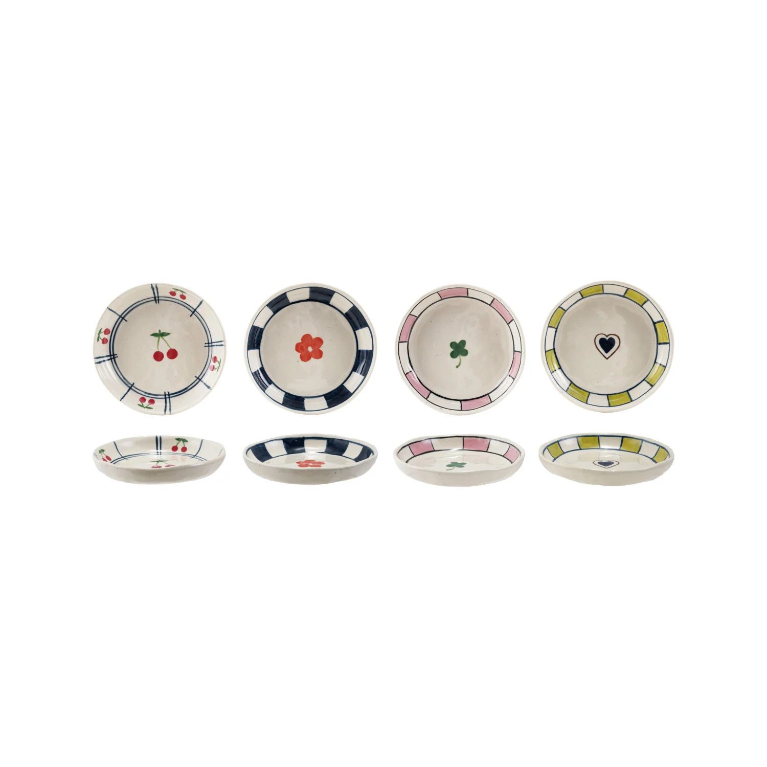 Hand-Painted Stoneware Dish with Pattern image 0