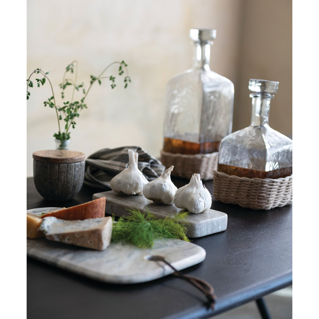 Marble Cheese/Serving Board with Leather Tie