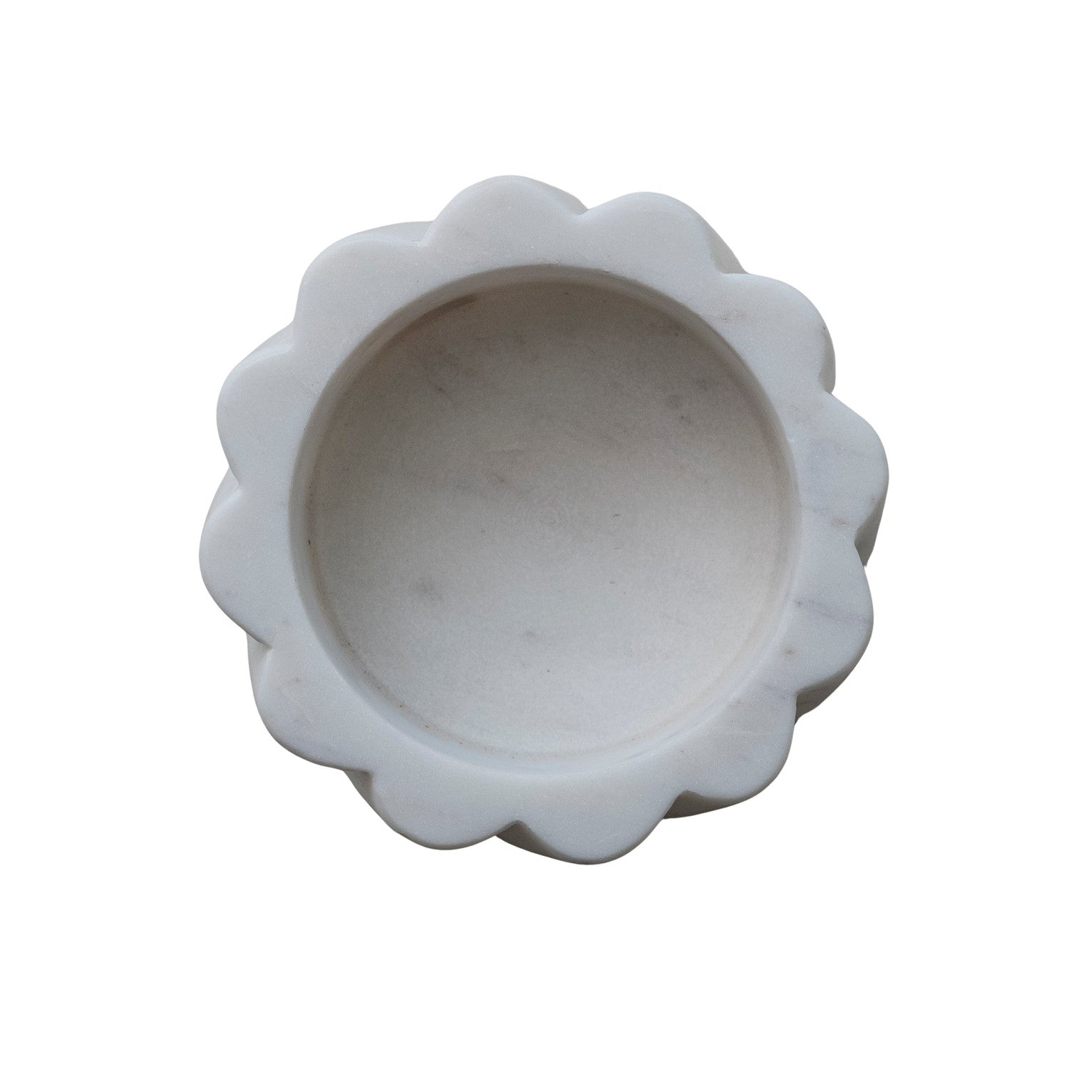Marble Twisted Carved Scalloped Bottle Holder