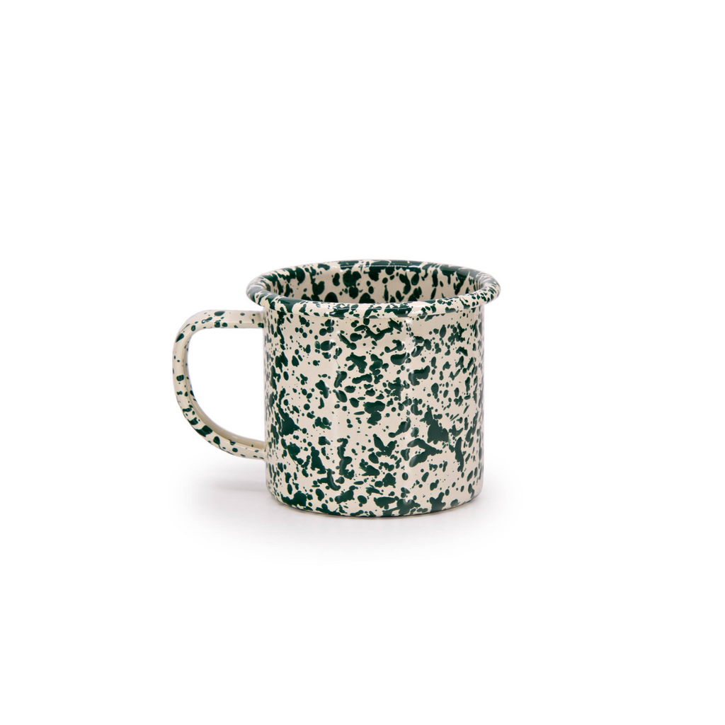 Splatter 12 oz Mug - Green & Cream