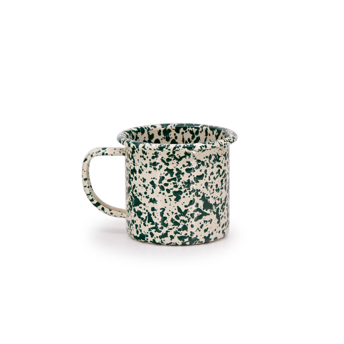 Splatter 12 oz Mug - Green & Cream
