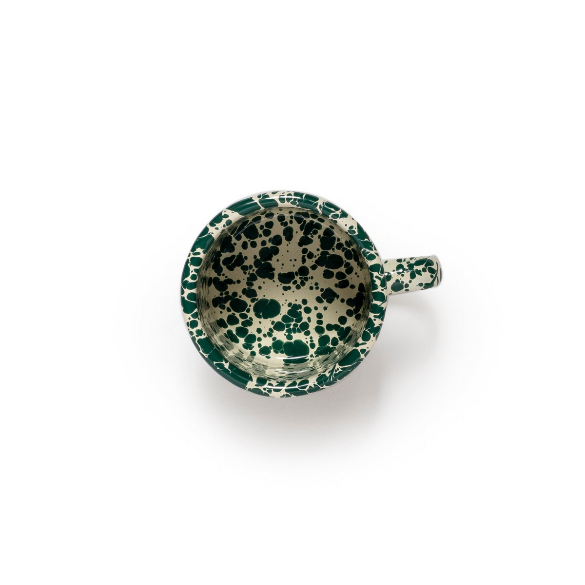 Splatter 12 oz Mug - Green & Cream