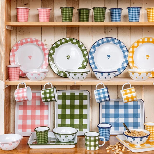 Max Humphrey x CCH Gingham Rectangle Tray - Pink