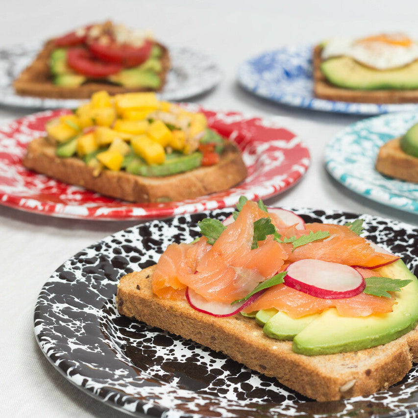 Splatter Salad Plate - Black