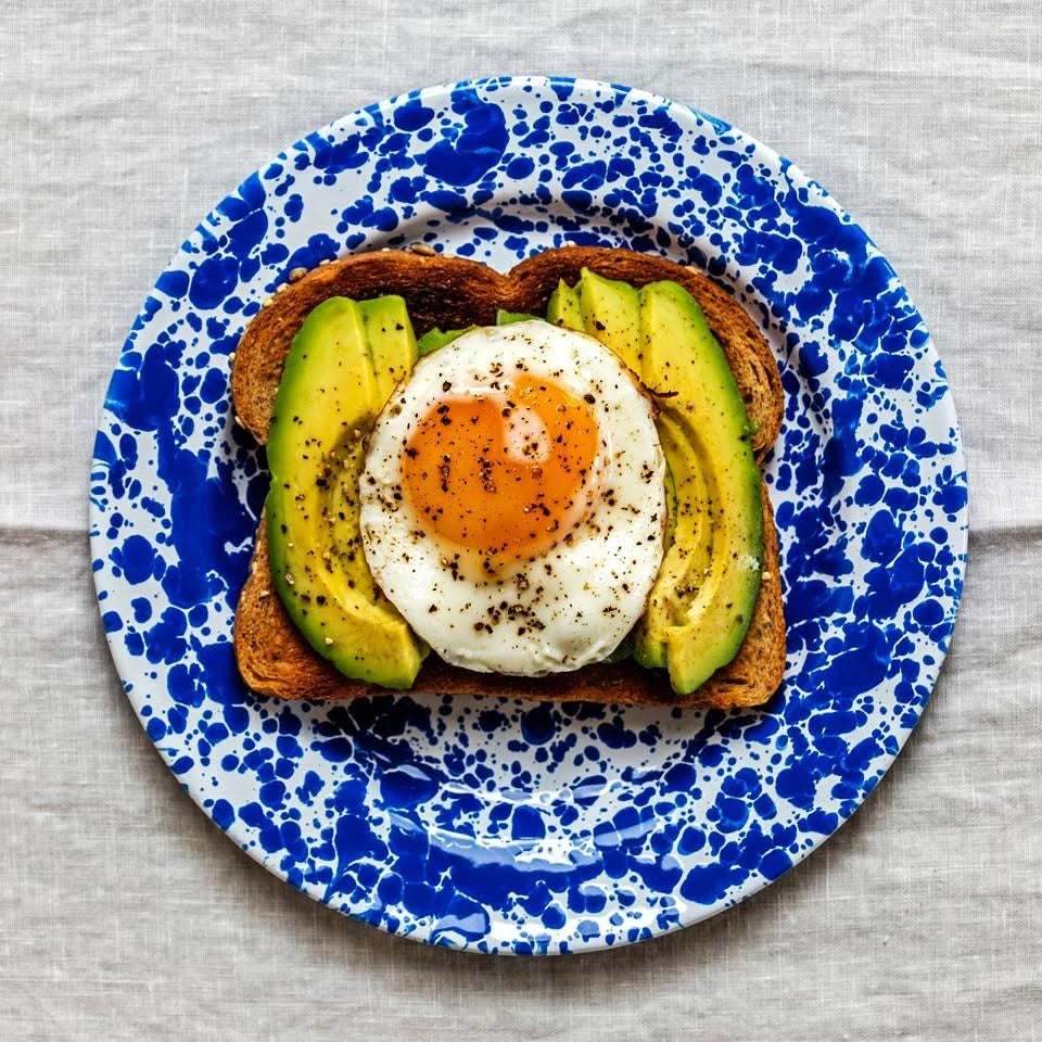 Splatter Salad Plate - Blue